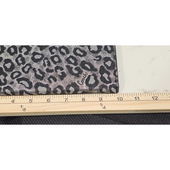 Coach Ocelot Leopard Print iPad Tablet Business Tech Case Black & Silver F61359 - Picture 9 of 9